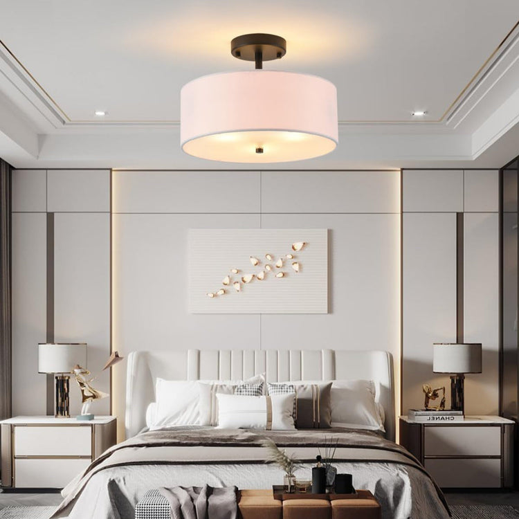Drum light in bedroom