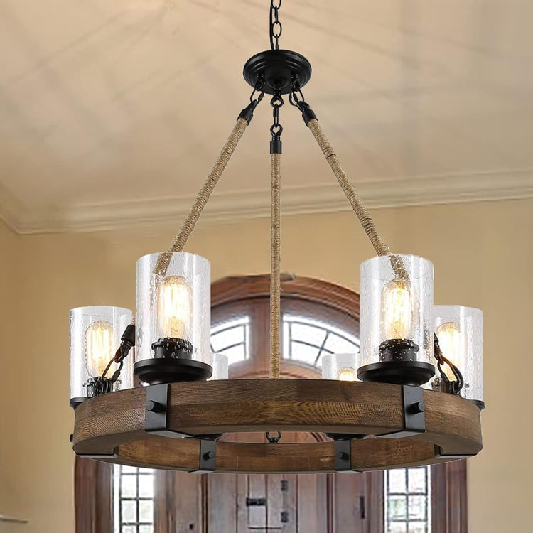 Wagon Wheel Chandeliers