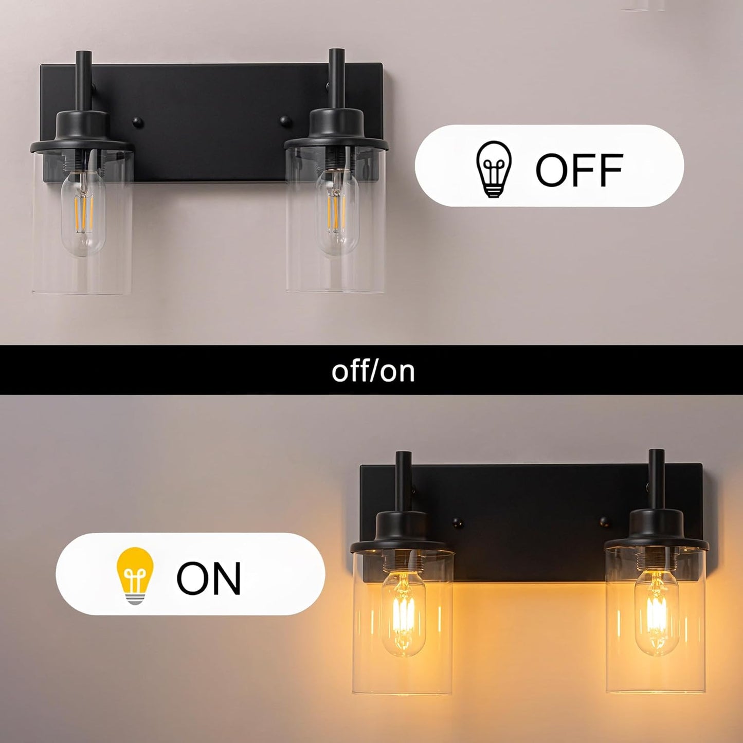 Clear Glass Shade Wall Sconce