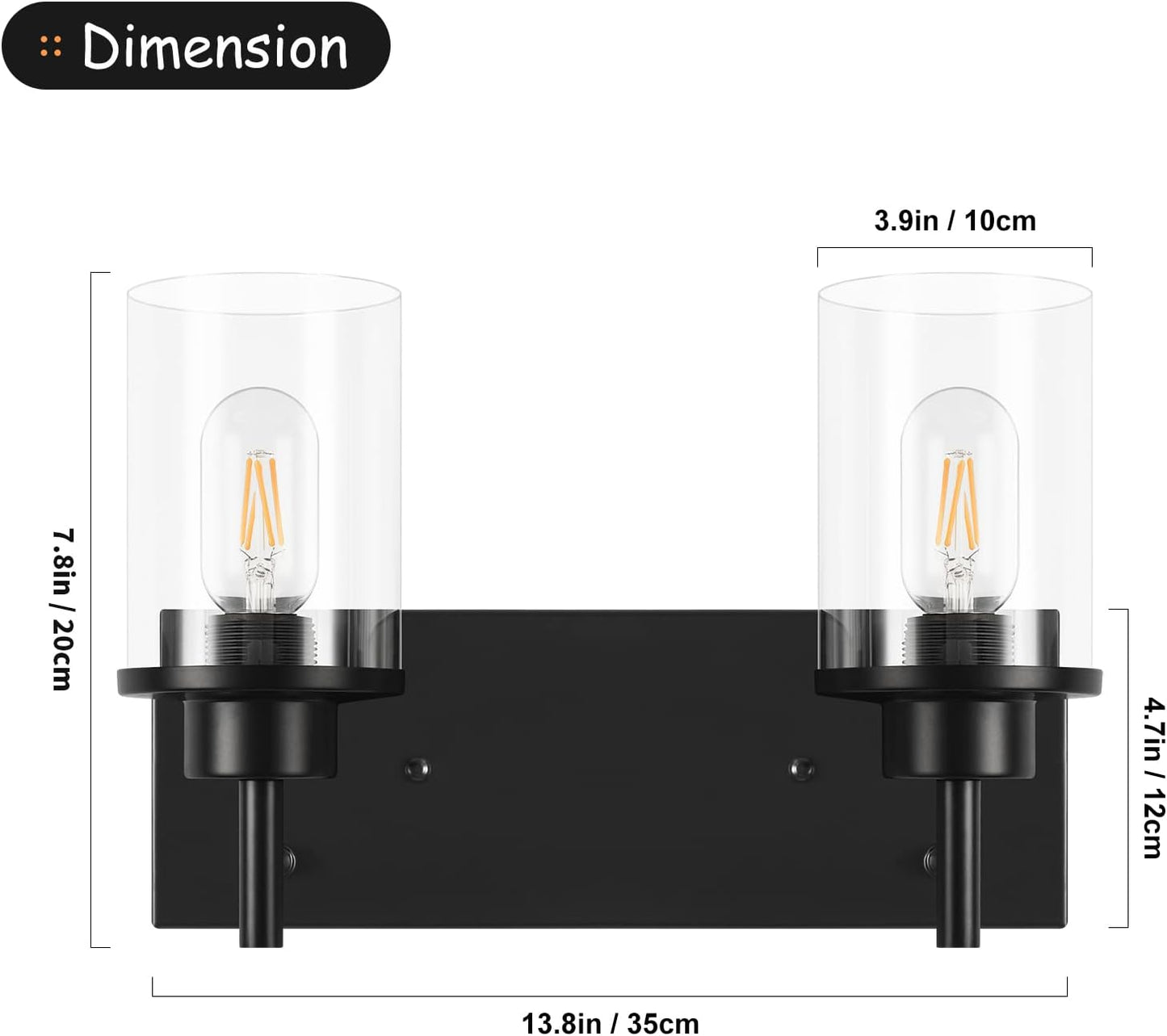Clear Glass Shade Wall Sconce
