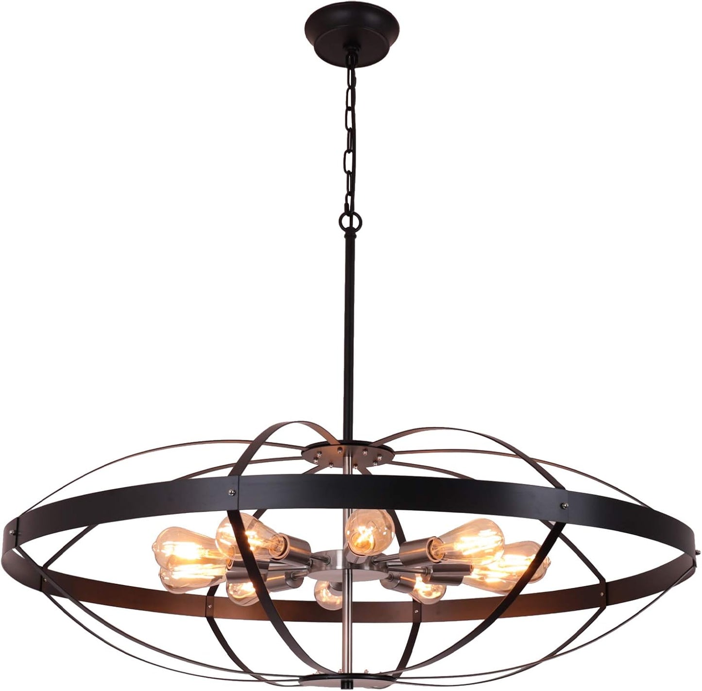 40" Farmhouse Chandelier for High Ceilings