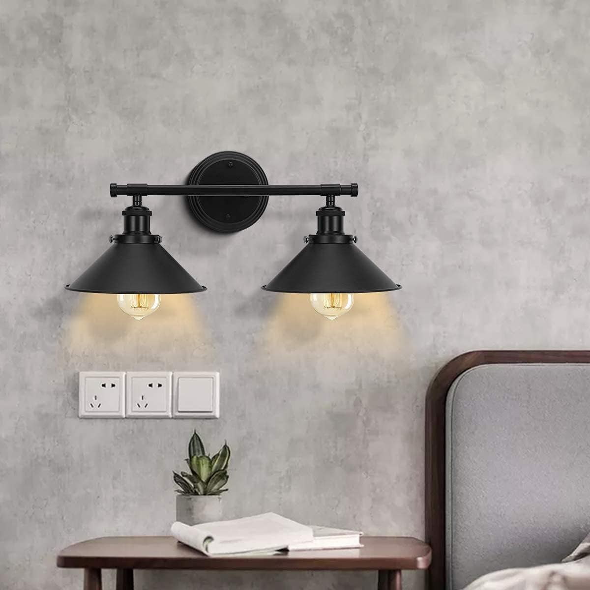 2-3 Matte Black Wall Sconce