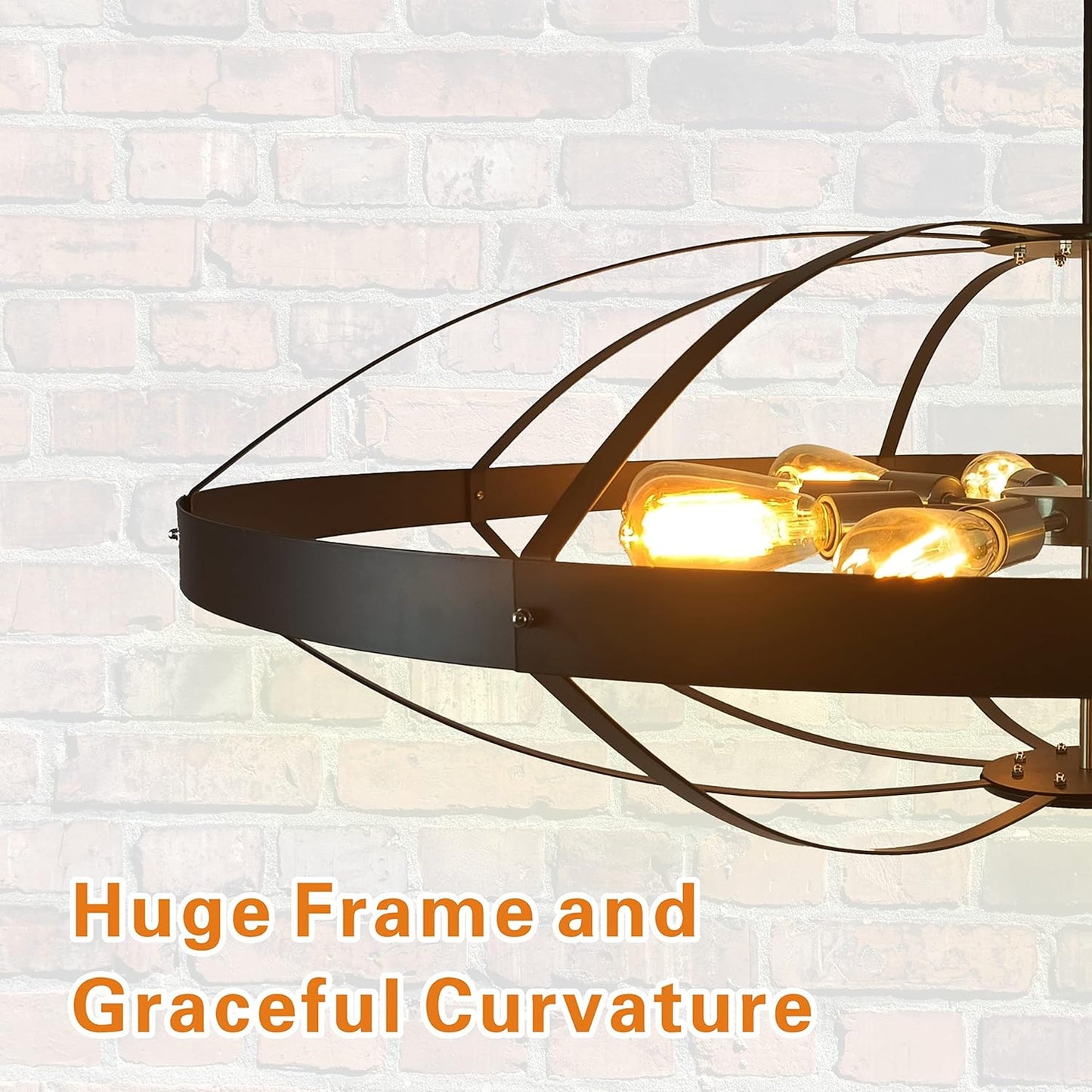 40" Farmhouse Chandelier for High Ceilings