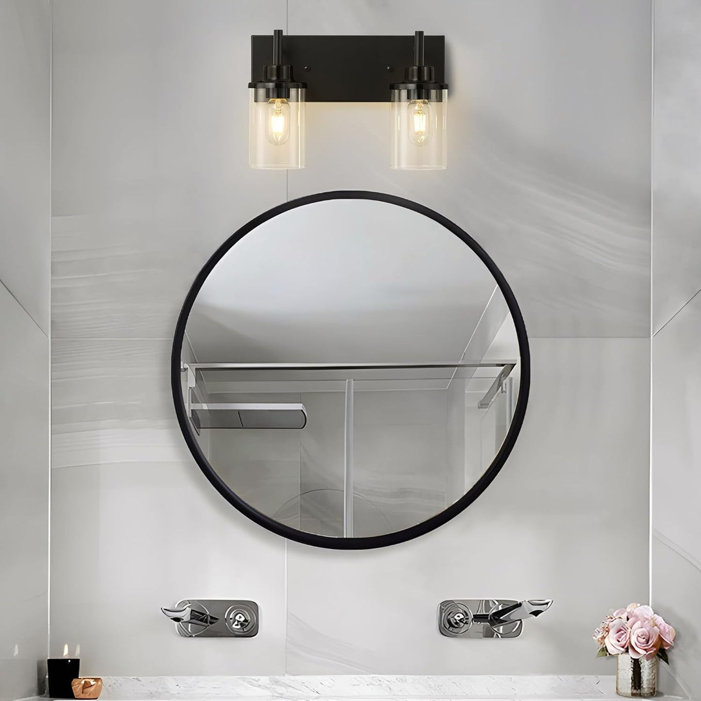 Clear Glass Shade Wall Sconce