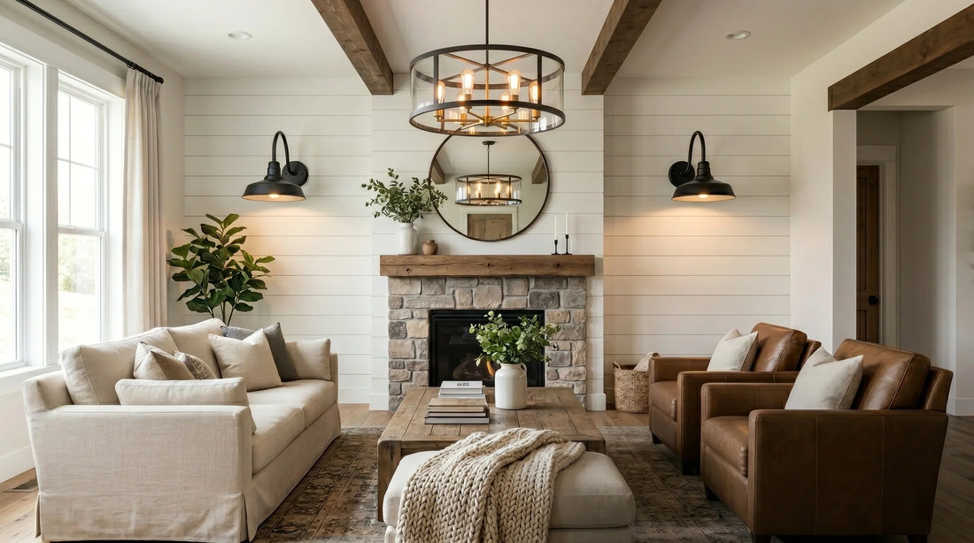12 Farmhouse Barn-Style Lighting Ideas You’ll Want to Copy