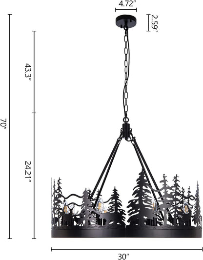Black Forest Wagon Wheel Chandelier