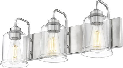 Farmhouse Glass Bathroom Vanity Light Fixture