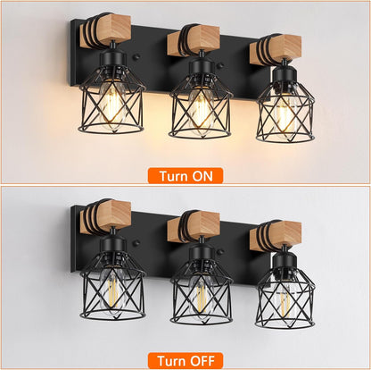 3-Light Farmhouse Vanity Light for Bathroom