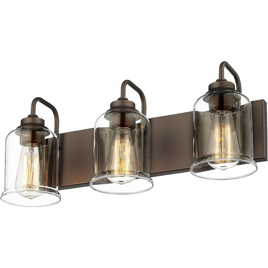 Farmhouse Glass Bathroom Vanity Light Fixture