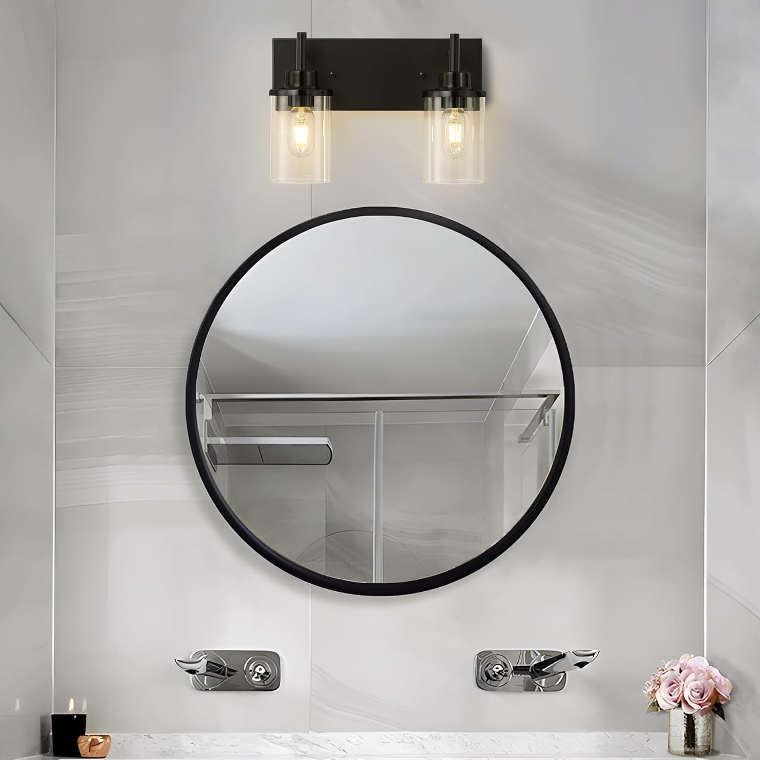 Clear Glass Shade Wall Sconce