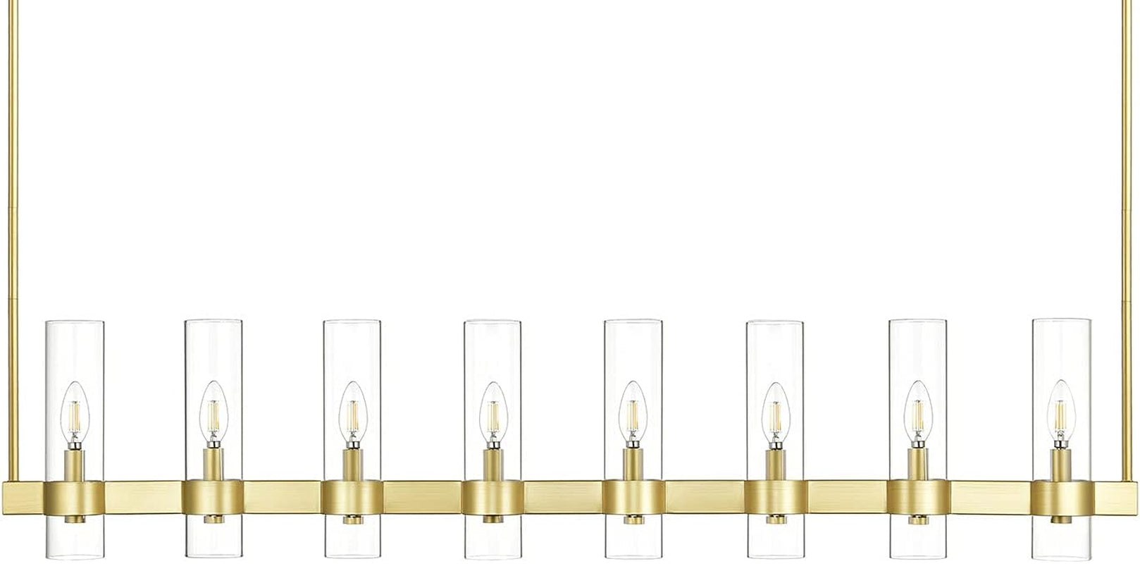 Teramo Gold Chandelier Dining Room Light Fixture Small Wagon Wheel Chandelier round Industrial Modern Farmhouse Chandeliers for Dining Room Foyer, Clear Glass, UL Listed